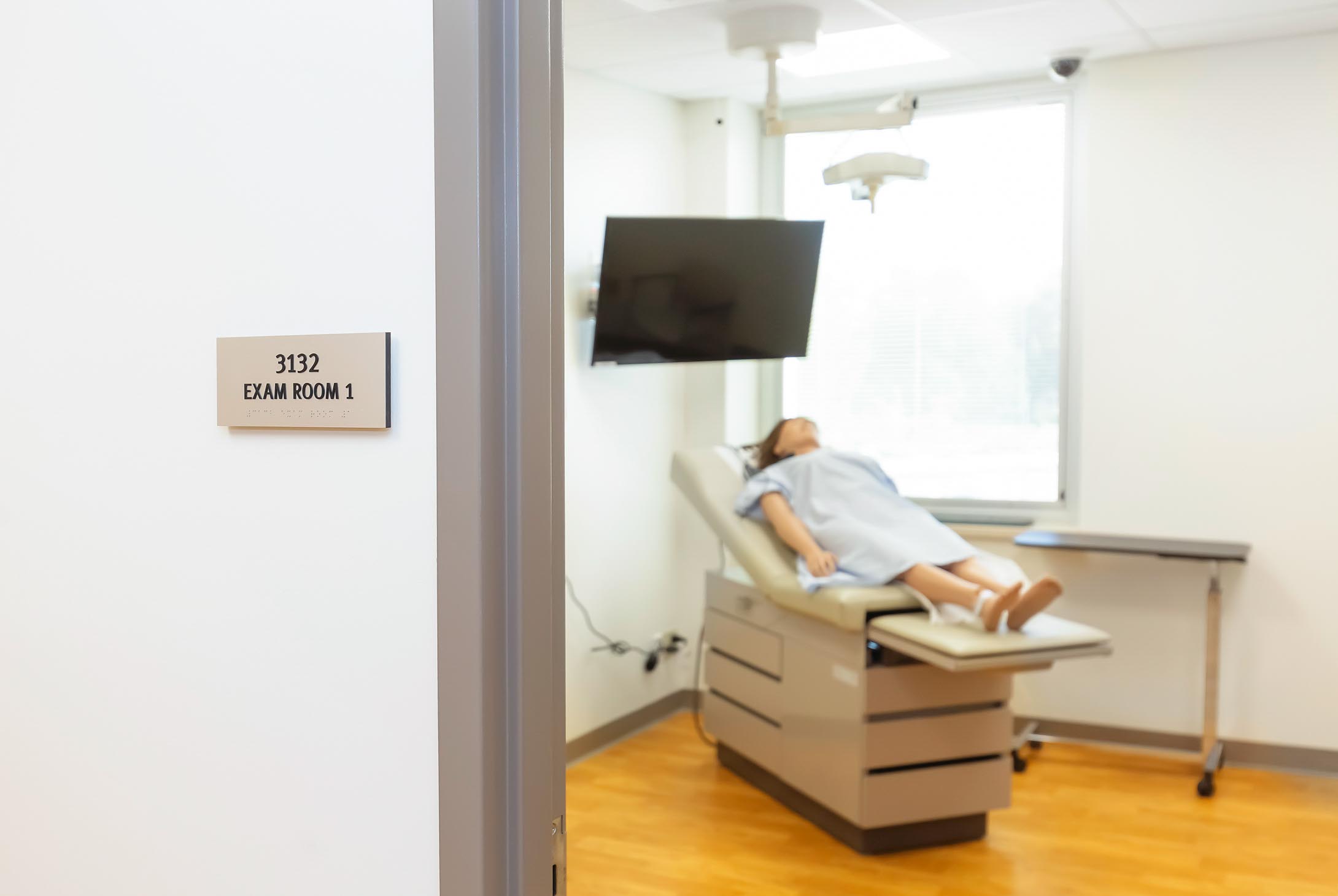 Healthcare Simulation Center exam room.