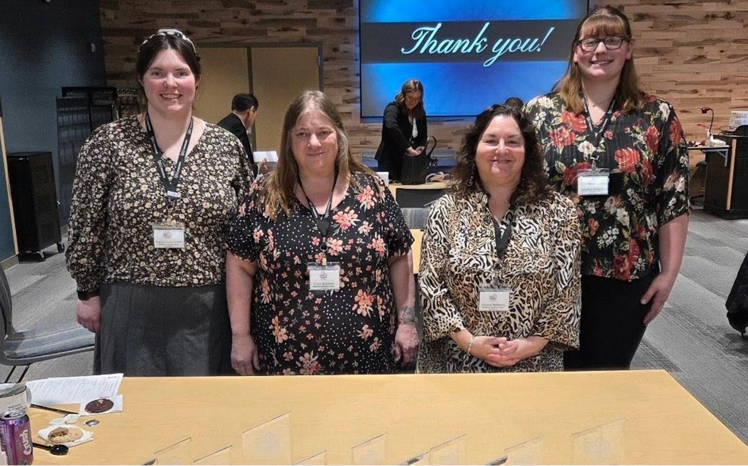 From left: Cyanne Kube-Smith, Ellyn Buckley, Sharon Behrens (BPA advisor) and Annika Kildahl.